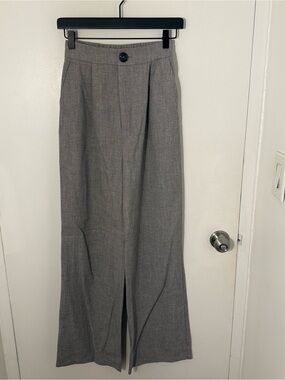 stradivarius Grey High-Waist pants